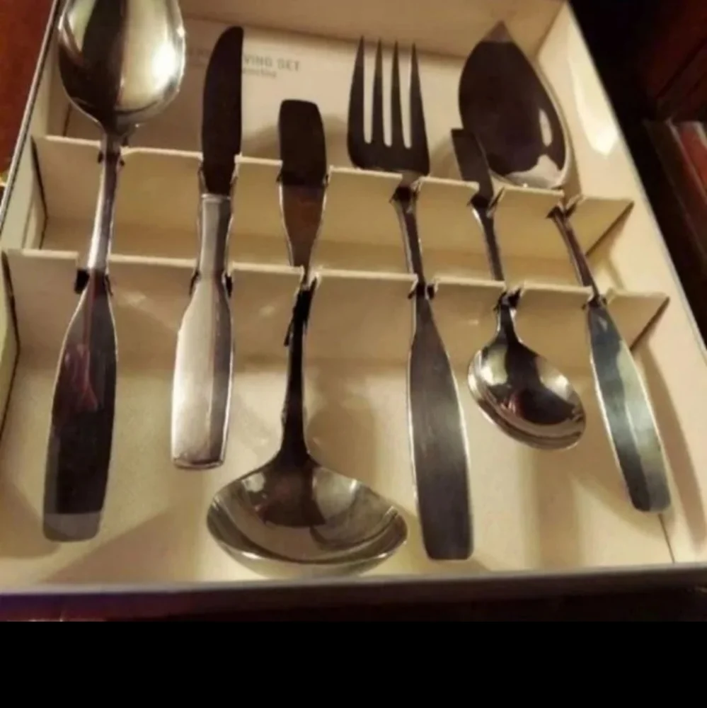 Oneida for Paul Revere Silverware Serving Set of 6 VINTAGE BEAUTIFUL CONDITION!